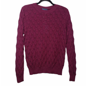 Modcloth burgundy look lively knit sweater
